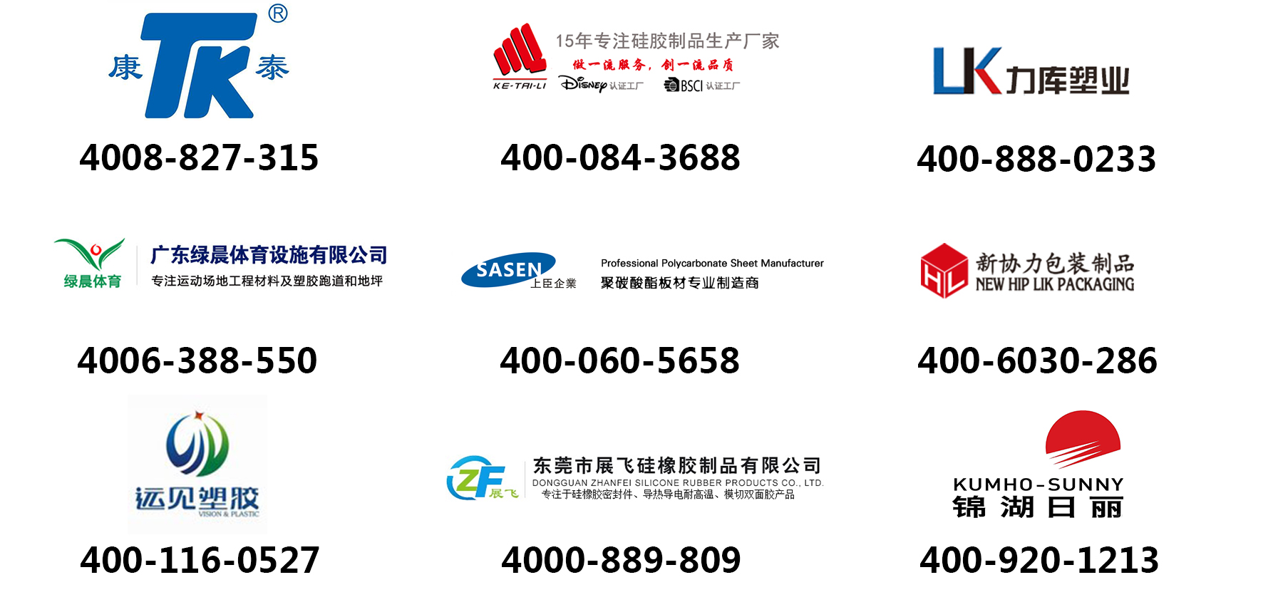 橡膠塑料制品應(yīng)用400電話(huà)案例